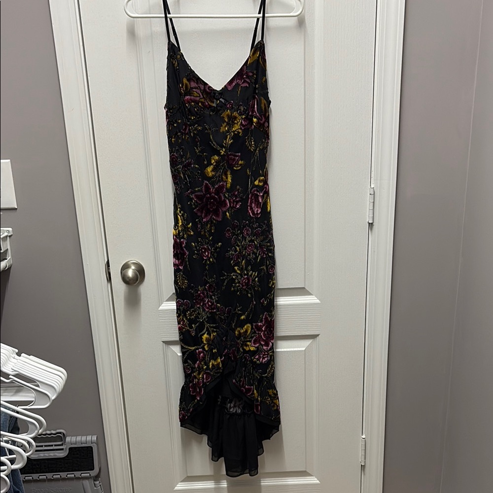 Betsy Johnson Floral Black Dress